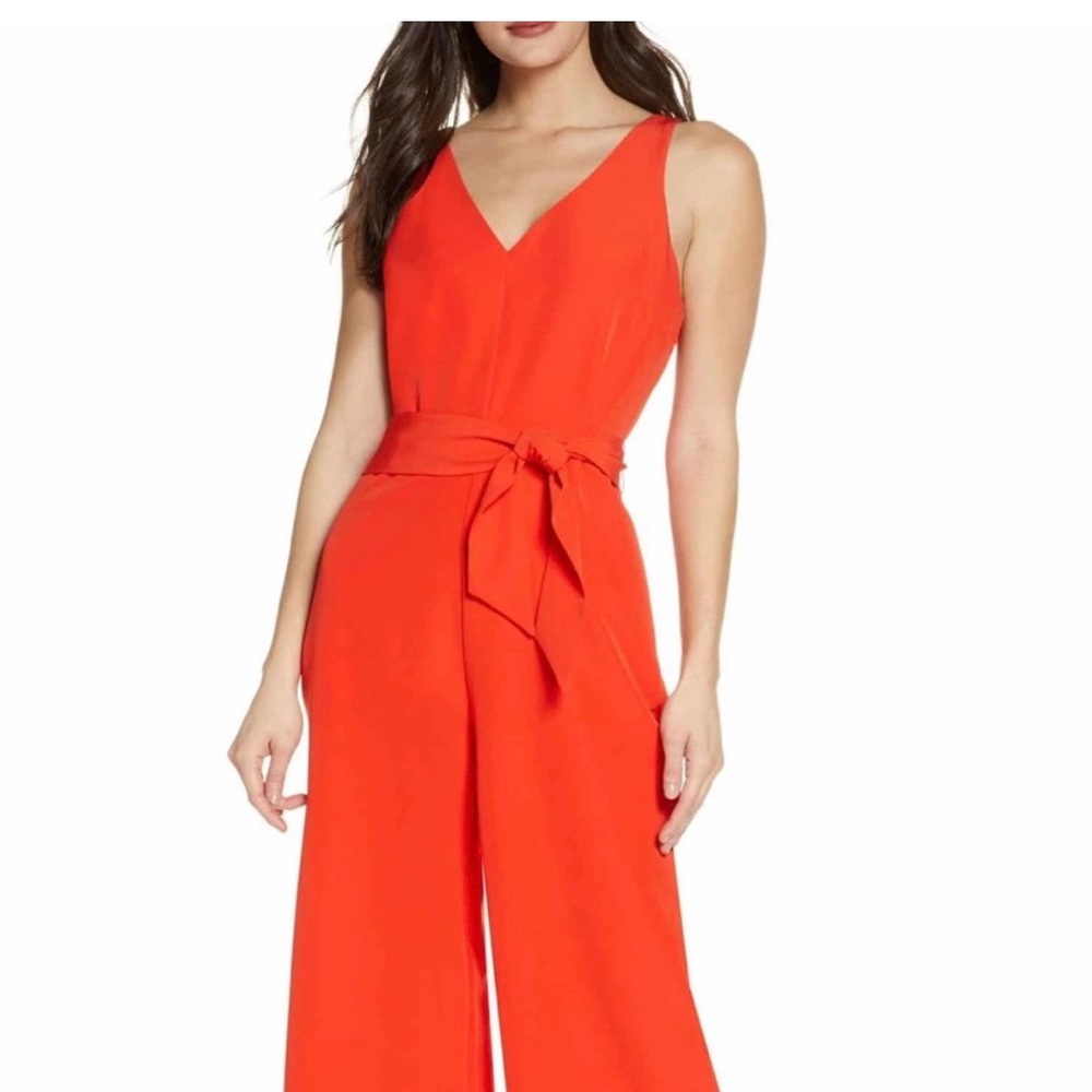Flattering Red Jumpsuit